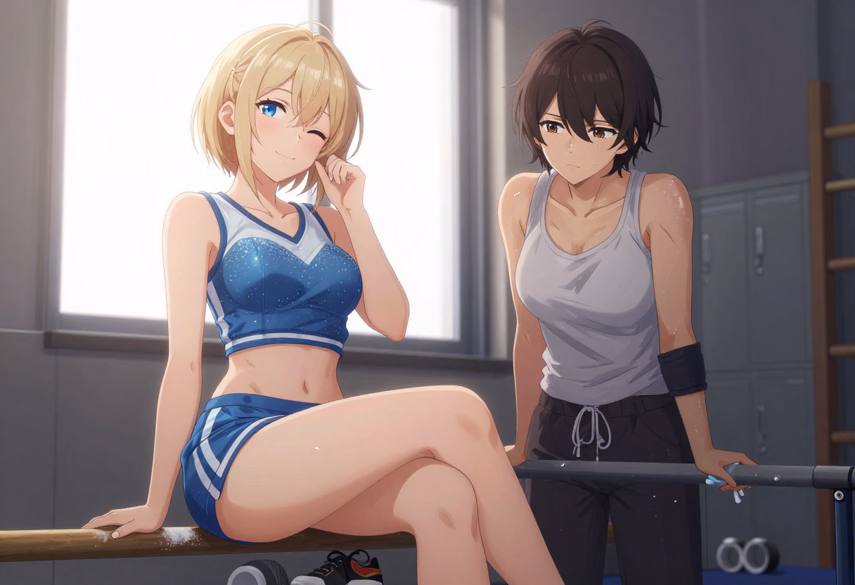 Your cheerleader, your gym teacher and You's moment - contemplative