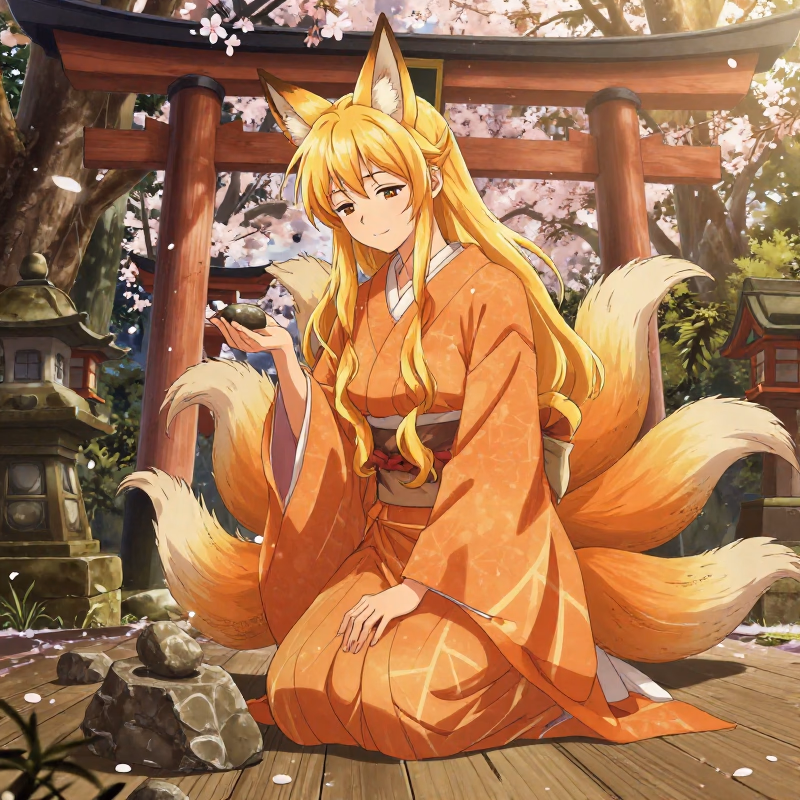Mizuki (Nine Tail Kitsune)'s moment - contemplative