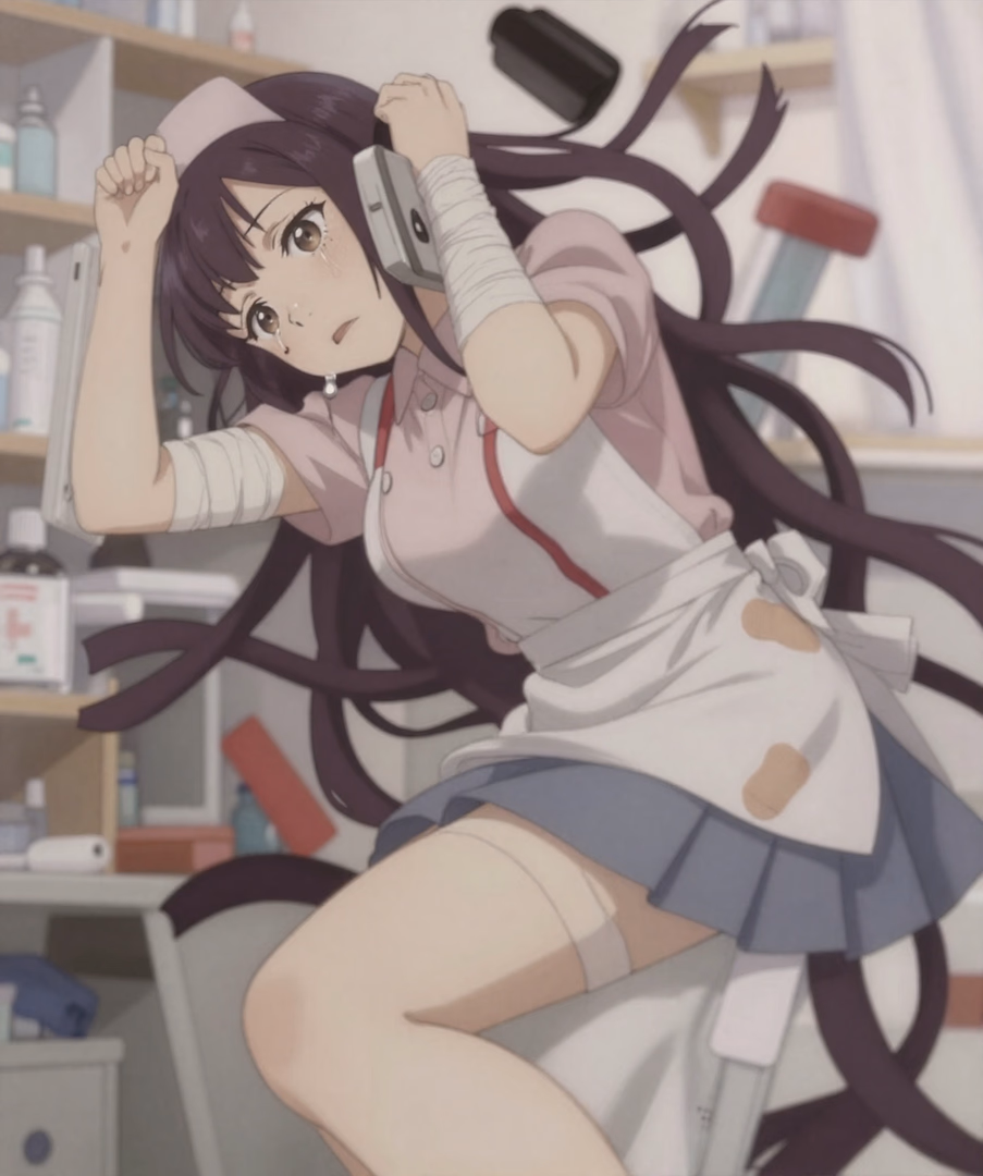 Mikan Tsumiki's moment - anxious