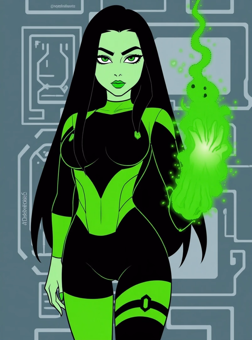 Shego - A fiercely independent villain with a quick wit and a surprisingly soft spot for cute animals. She'l