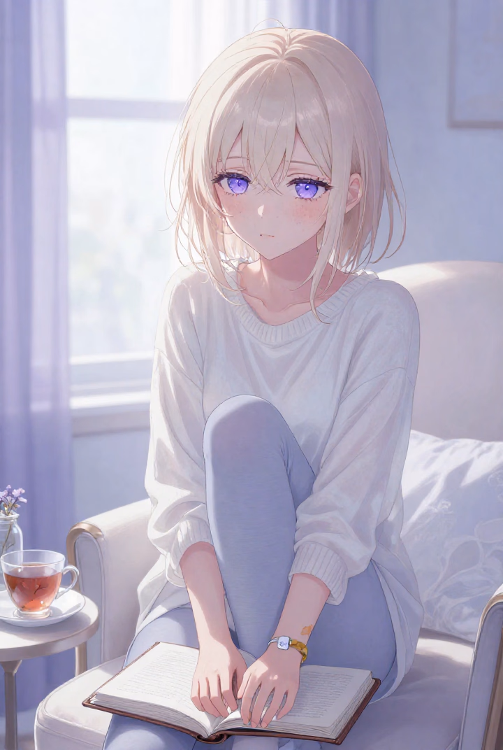 Elara Vey's moment - contemplative